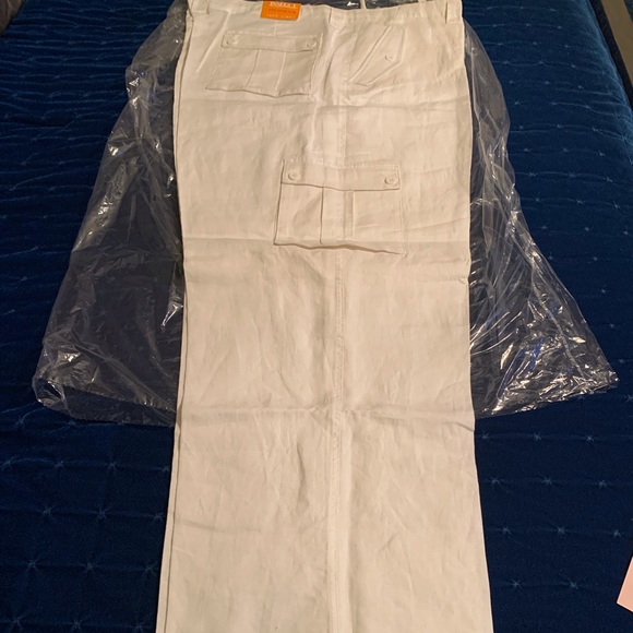 CARGO PANTS,MENS, NWT-INSERCH-COLLEZIONE UOMO, 100% LINEN, Style:P3414, Color WT - Picture 14 of 14